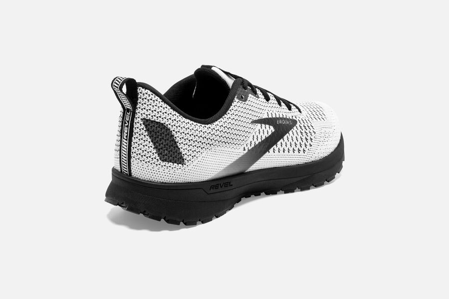 Brooks Revel 4 Road Running Shoes - Womens - White/Black - WJ8274319